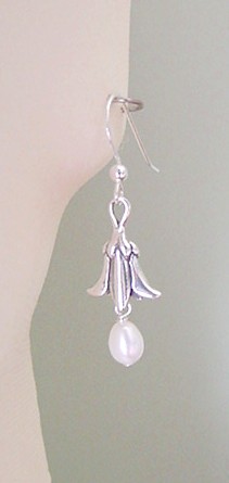 calla lily pearl earrings festoon necklace sterling silver